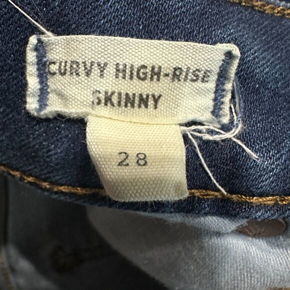 Madewell Womens Curvy High-Rise Skinny Jeans Size 28 Dark Wash - Picture 2 of 4